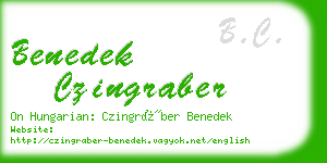 benedek czingraber business card